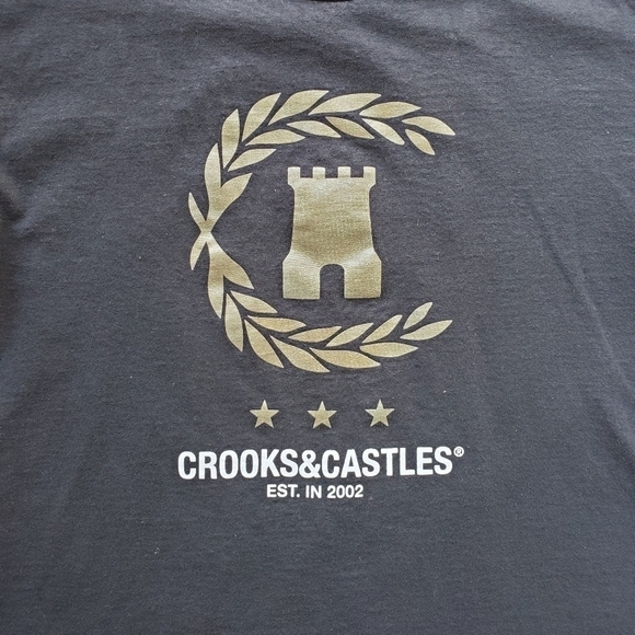 CROOKS & Castles Black Unisex T-Shirt Size Medium - Picture 2 of 7